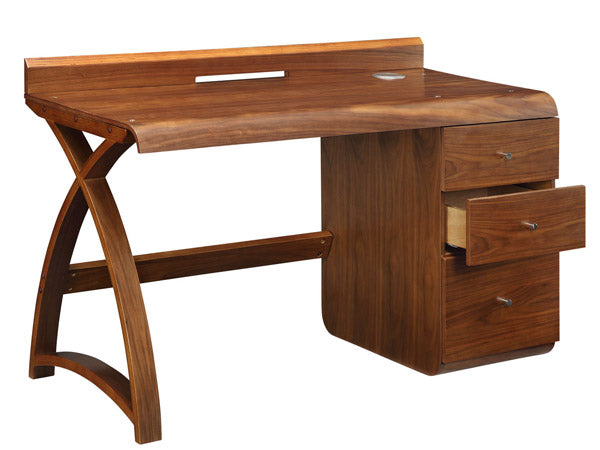 Jual PC601 3 Drawer Walnut Pedestal Desk